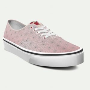 Sneakers inspirados en Nezuko Kamado de Kimetsu no Yaiba, patrón geométrico rosado – SoulArt Colombia